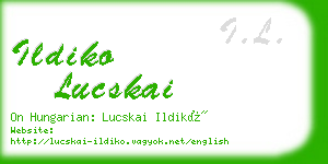 ildiko lucskai business card